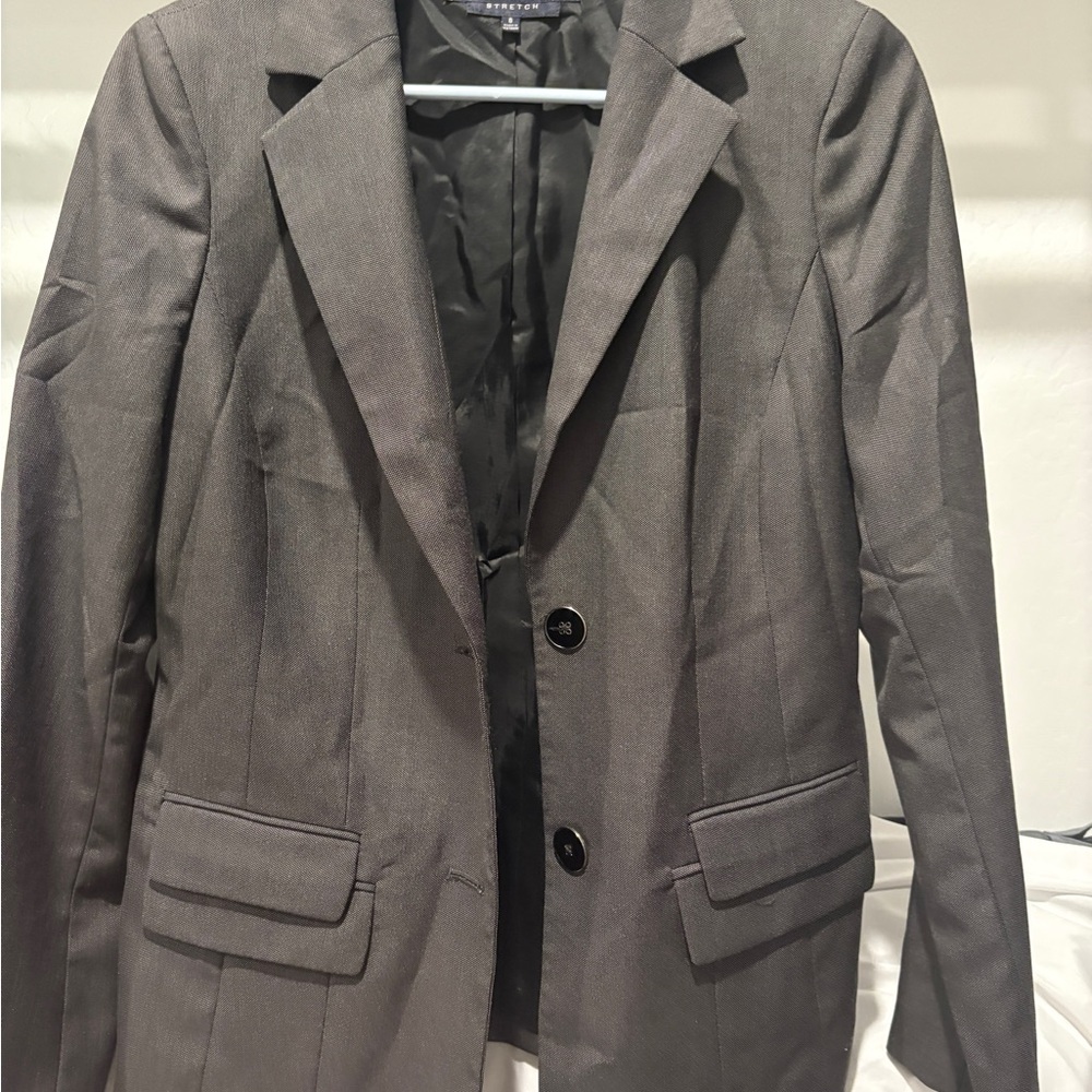 Anne Klein Charcoal Stretch Blazer